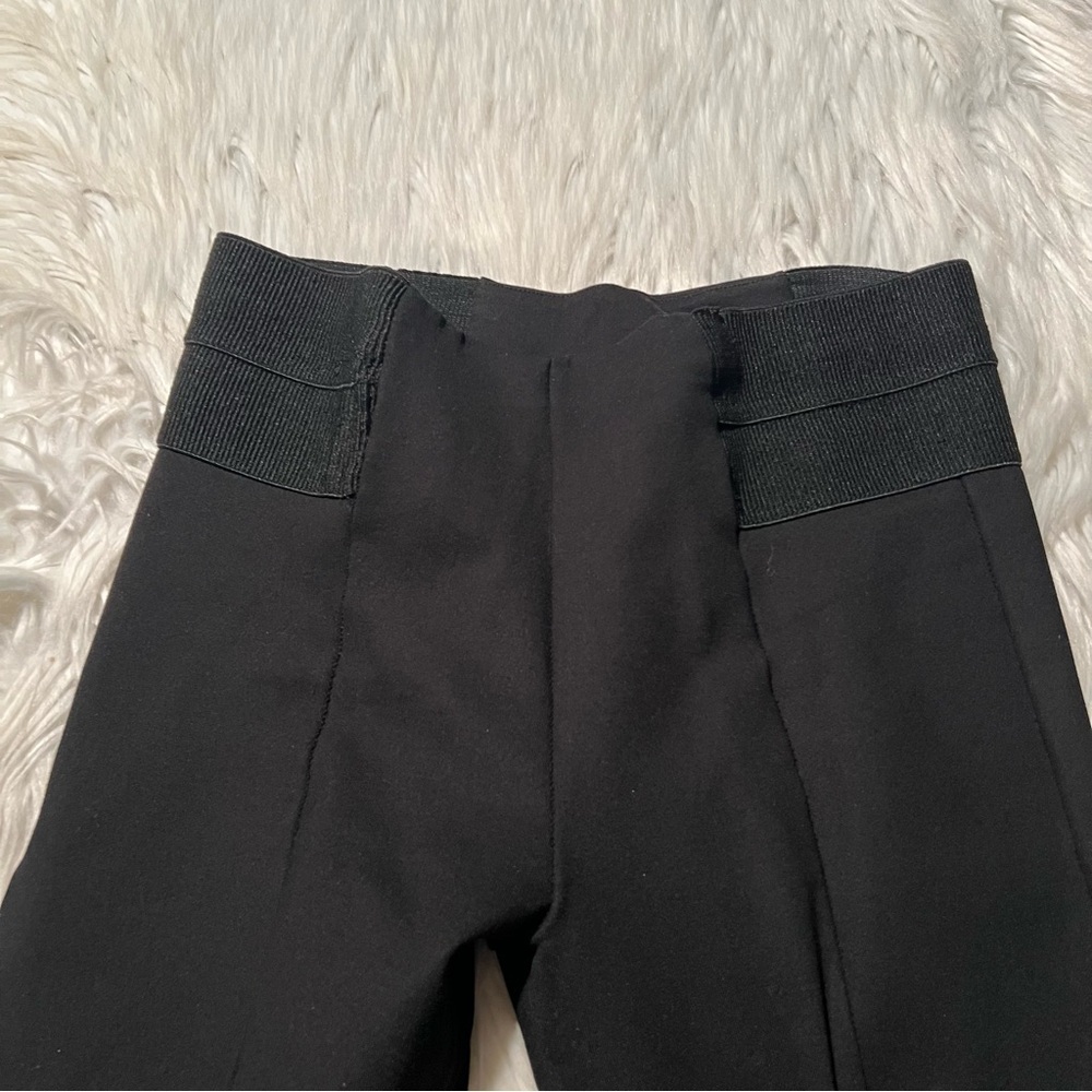 Zara Basic Collection Women's Sz Medium Pull On Dress Pants Skinny Black Texture - Picture 3 of 8